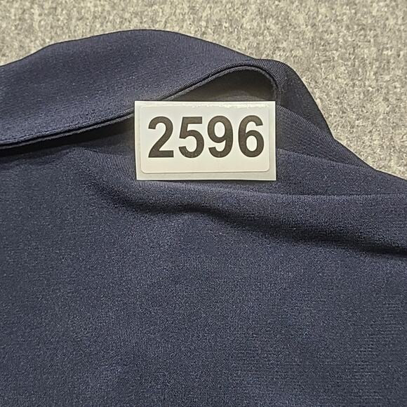 Premise Shirt Womens Large Navy Blue Collared Popover Henley Stretch NWT P910110 - Picture 10 of 10